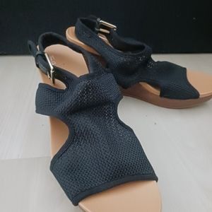 Mesh Wedge Sandals